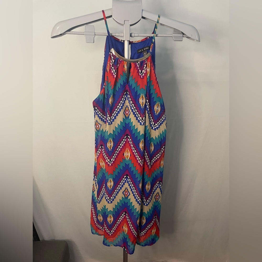 As‎ U Wish Multicolor Chevron Top size Medium